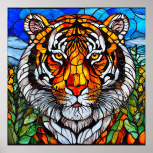 Tigerfarbglas Poster