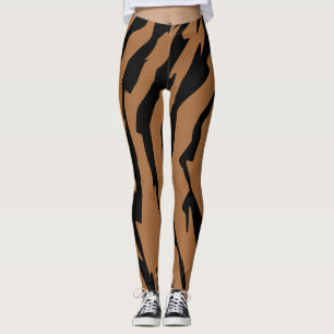 Tigerfell-Muster Abstrakte Linien Tierstreifen Leggings