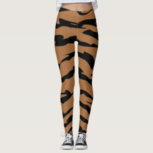 Tigerfell-Muster Abstrakte Linien Tierstreifen Leggings
