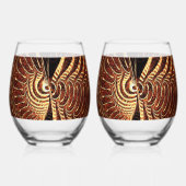Tigerfisch Weinglas Ohne Stiel (Rückseite)