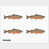 Tigerforelle Rechteckiger Aufkleber (Blatt)