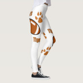 Tigerfußball mit Paw-Druck auf jeder Farbe Leggings (Rechts)