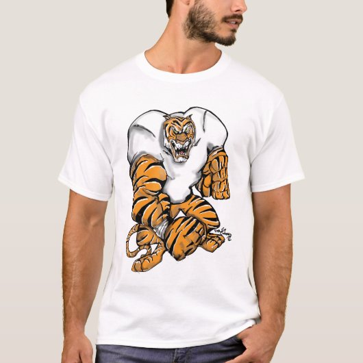 Tigerfußballentwurf T-Shirt (Vorderseite)