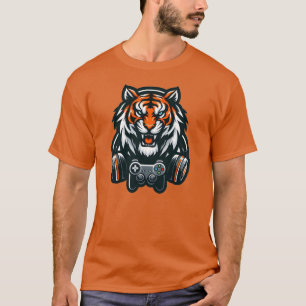 Tigergamer Orange T-Shirt für Männer