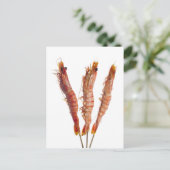 Tigergarnele, gegrillt auf einem Spieß Postkarte (Stehend Vorderseite)