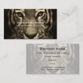 Tigergefecht wachsen in Sepia Tones Visitenkarte (Vorne/Hinten)