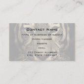 Tigergefecht wachsen in Sepia Tones Visitenkarte (Rückseite)