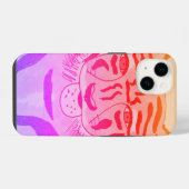 Tigergefecht Zeichnend iPhone Hülle (Rückseite (Horizontal))