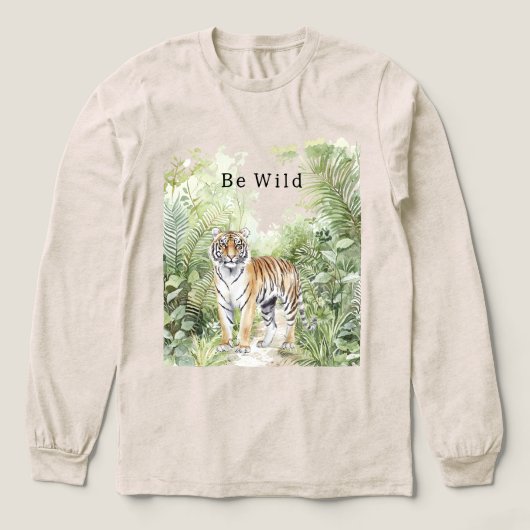 Tigergelände sei wild Tri-Blend shirt (Design Vorderseite)