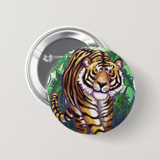 Tigergeschenke und -zubehör button (Vorne & Hinten)