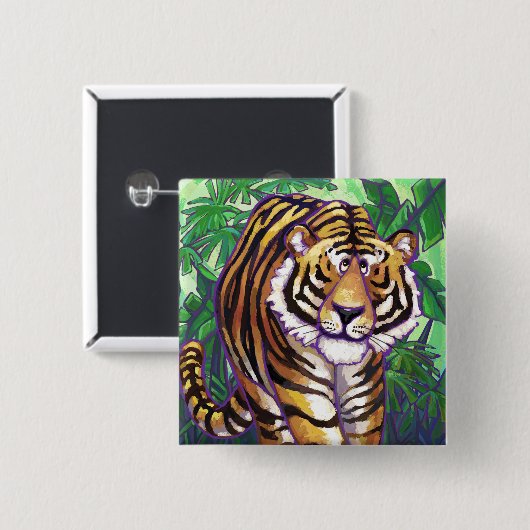Tigergeschenke und -zubehör button (Vorne & Hinten)