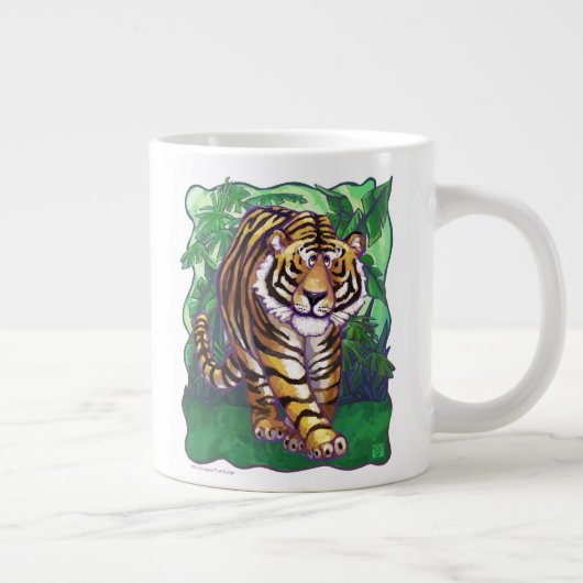 Tigergeschenke und -zubehör Jumbo-Tasse (Rechts)