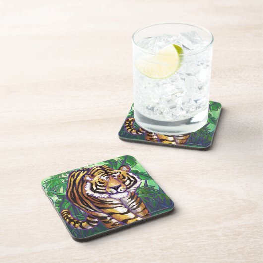 Tigergeschenke und -zubehör untersetzer (Rechte Seite)