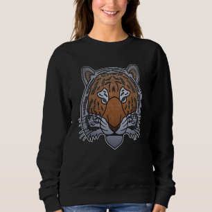 Tigergesicht Kopf Großkatzen Raubtier Abdruck mit Sweatshirt