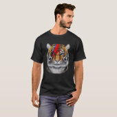 Tigergesicht mit rotem Blitzschlag T-Shirt (Vorne ganz)