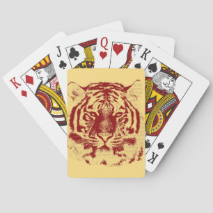 Tigergesicht Nah-up 8 Spielkarten