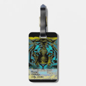 Tigergesicht Nah-up 9 Gepäckanhänger (Rückseite vertikal)
