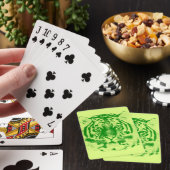Tigergesicht Nah-up Spielkarten (In Situ)