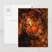 Tigergesicht Postkarte (Vorne/Hinten)