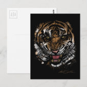 Tigergesicht (Signature-Design) Postkarte (Vorne/Hinten)