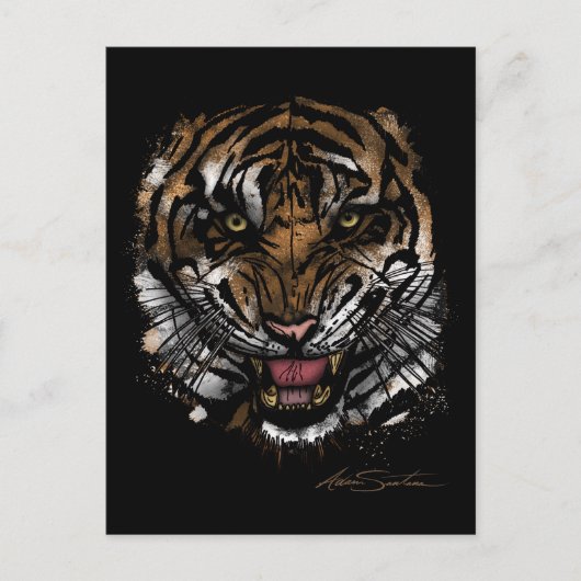 Tigergesicht (Signature-Design) Postkarte (Vorderseite)