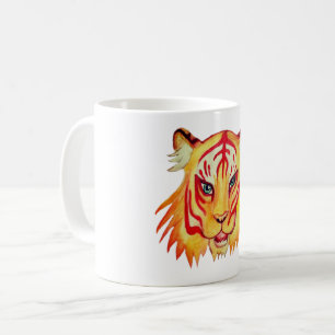 Tigergesicht Zeichnend 325 ml Classic White Tasse