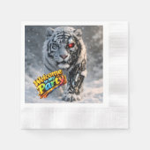Tigergestaltete Geburtstagsfeier Servietten mit Te (Vorderseite)