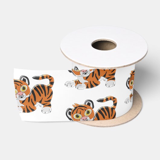 Tigergestaltung Satinband (Spule)