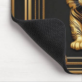 Tigergold und schwarzer Zierrahmen Mousepad (Ecke)