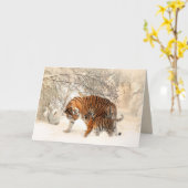 Tigergrüße Karte (Gelbe Blume)