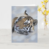 Tigergrußkarte Banda von Kanha Karte (Gelbe Blume)