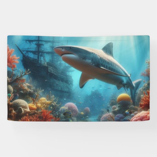Tigerhai & Korallenriff Banner (Horizontal)