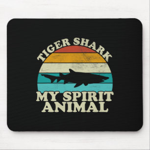 Tigerhai mein Seelentier - Vintage Fisch Fischen Mousepad