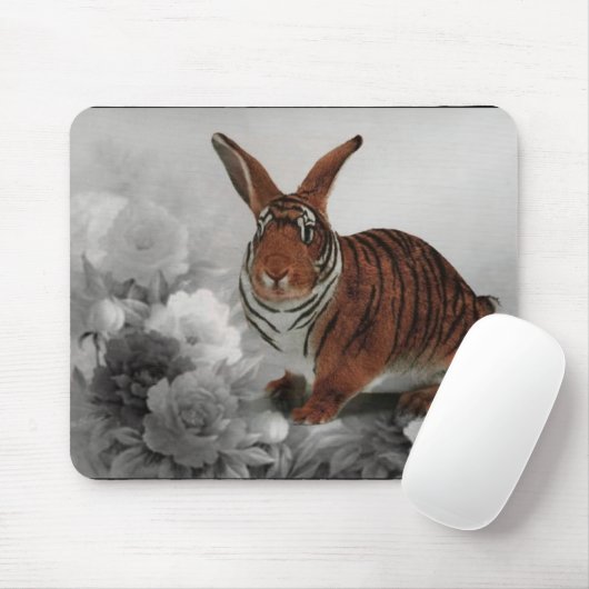 Tigerhäschen-Mausunterlage Mousepad (Mit Mouse)