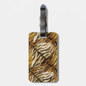 Tigerhaut, Monogramm, stylish, Tiger, gestreift, Gepäckanhänger (Rückseite vertikal)