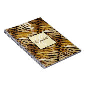 Tigerhaut, Monogramm, stylish, Tiger, gestreift Notizblock (Rechte Seite)