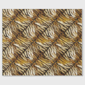 Tigerhaut, stylish, tiger, gestreift, tierischer A Geschenkpapier (Flach)