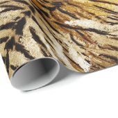 Tigerhaut, stylish, tiger, gestreift, tierischer A Geschenkpapier (Rolleneckpunkt)