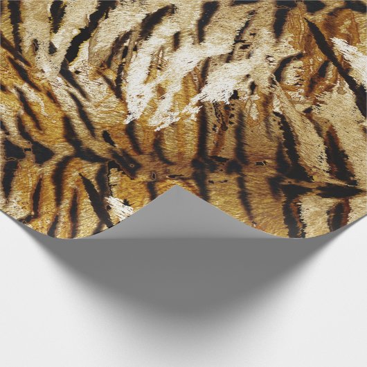 Tigerhaut, stylish, tiger, gestreift, tierischer A Geschenkpapier (Ecke)