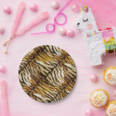 Tigerhaut, stylish, tiger, gestreift, tierischer A Pappteller (Party)