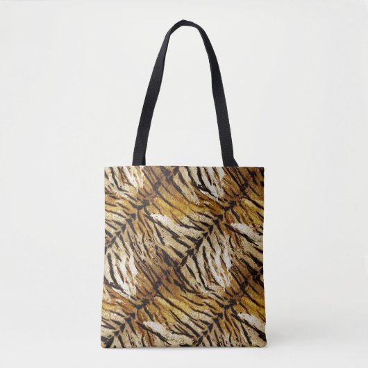 Tigerhaut, stylish, tiger, gestreift, tierischer A Tasche (Vorderseite)