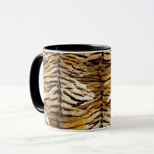 Tigerhaut, stylish, tiger, gestreift, tierischer A Tasse (Vorderseite Links)