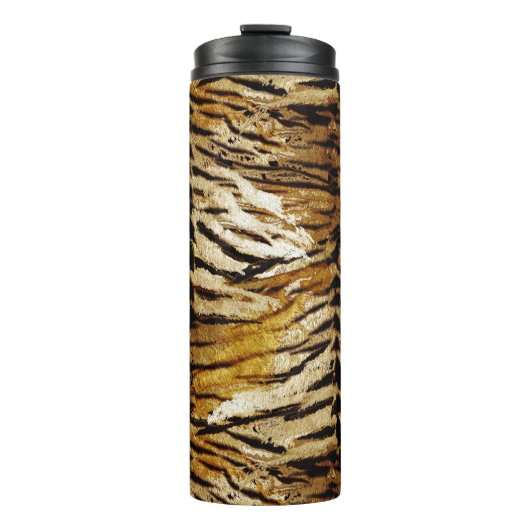 Tigerhaut, stylish, tiger, gestreift, tierischer A Thermosbecher (Vorderseite)