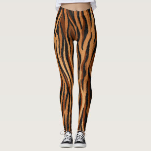 Tigerhaut: von Hand gezeichnet nahtloses Muster. Leggings