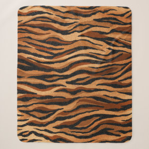 Tigerhaut: von Hand gezeichnet nahtloses Muster. Sherpadecke