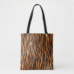 Tigerhaut: von Hand gezeichnet nahtloses Muster. Tasche