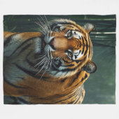 Tigerjagd in Bamboo Grove Fleecedecke (Vorderseite (Horizontal))