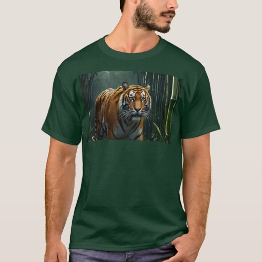 Tigerjagd in Bamboo Grove T-Shirt (Vorderseite)