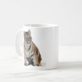 Tigerjunges im Schnee Fotografie Kaffeetasse (Vorderseite Links)