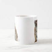 Tigerjunges im Schnee Fotografie Kaffeetasse (Mittel)